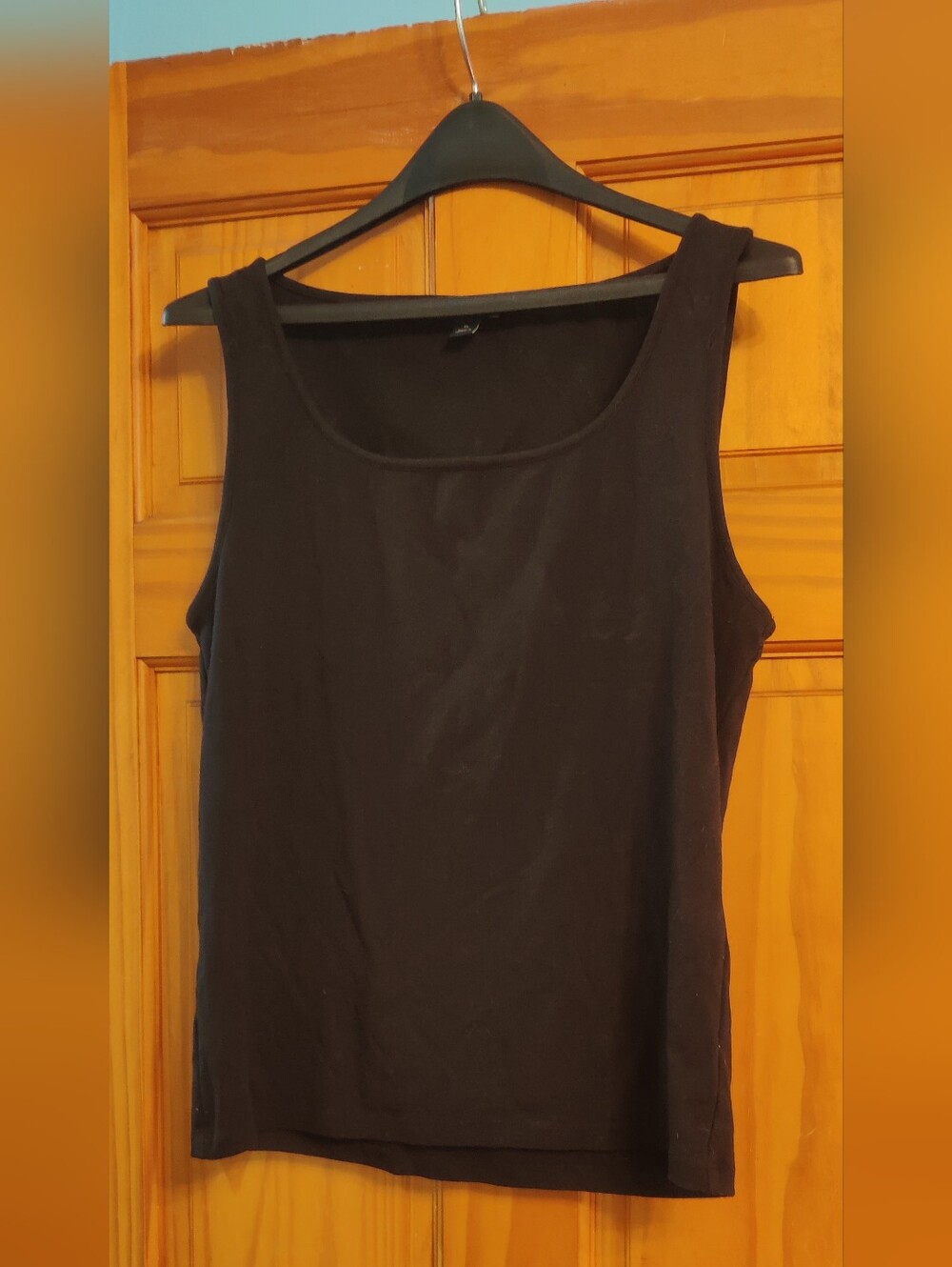 Ann Taylor Factory Black Tank Top Cotton Blend Size XL